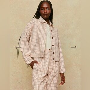 Plaid Tan Women's Jacket